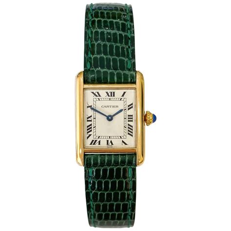 tank green cartier|cartier tank chronograph watch.